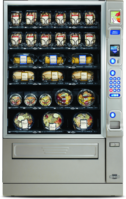 Vending machine full of snacks